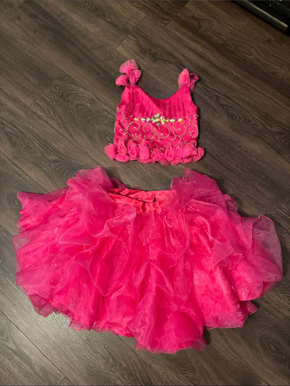 Tiffany Girl Pink Pageant/Ball Dress Size 4 2 Piece
